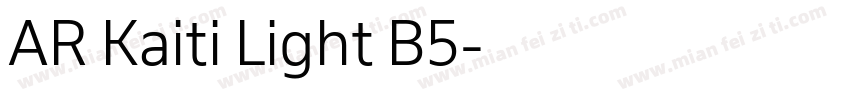 AR Kaiti Light B5字体转换
